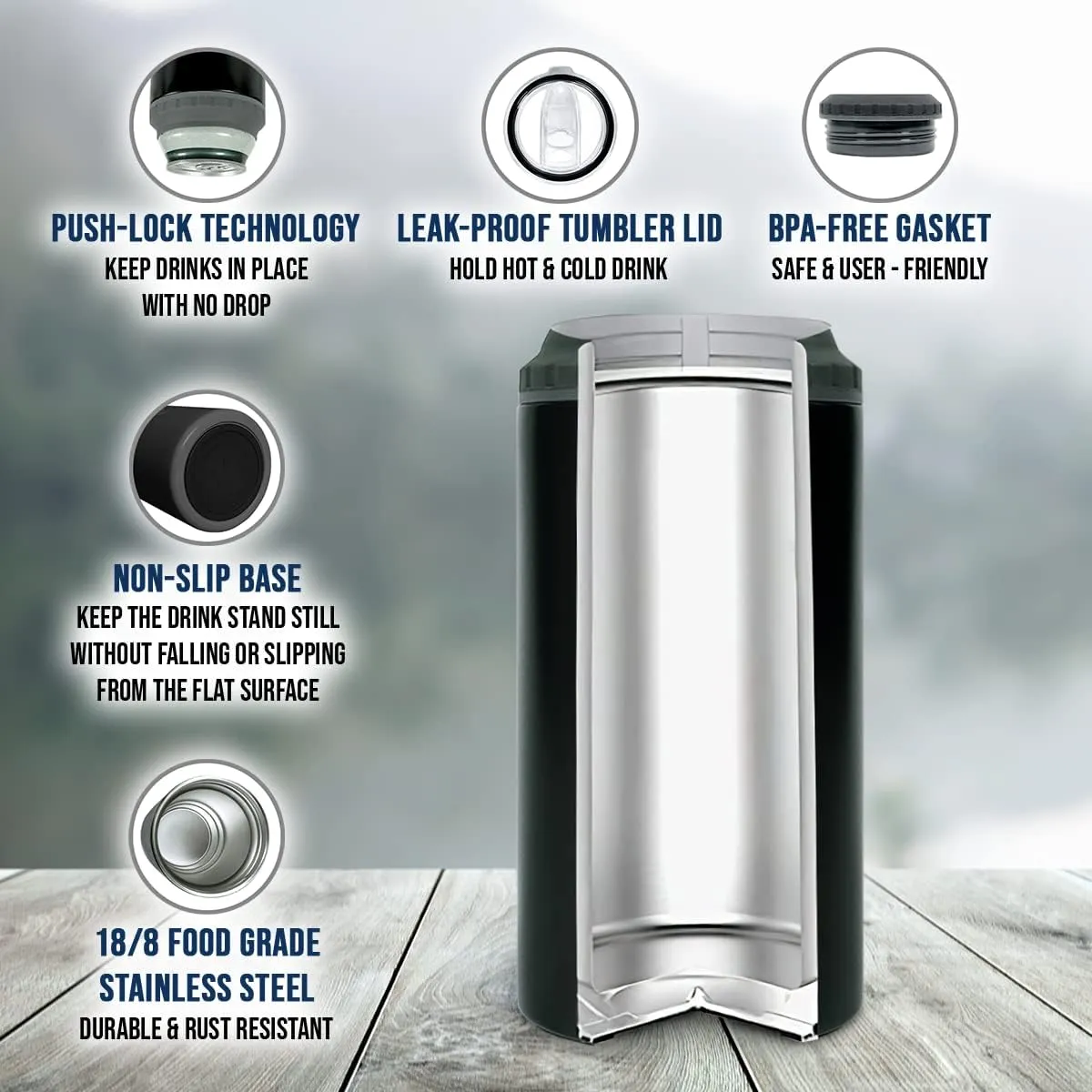 winorax Just A Girl Who Loves Goats Can Cooler 4-in-1 Stainless Steel Insulated Coffee Travel Cup with Lid 16oz Goat Gift For Women Girls Birthday Christmas Mother's Day Gifts Presents Stuff