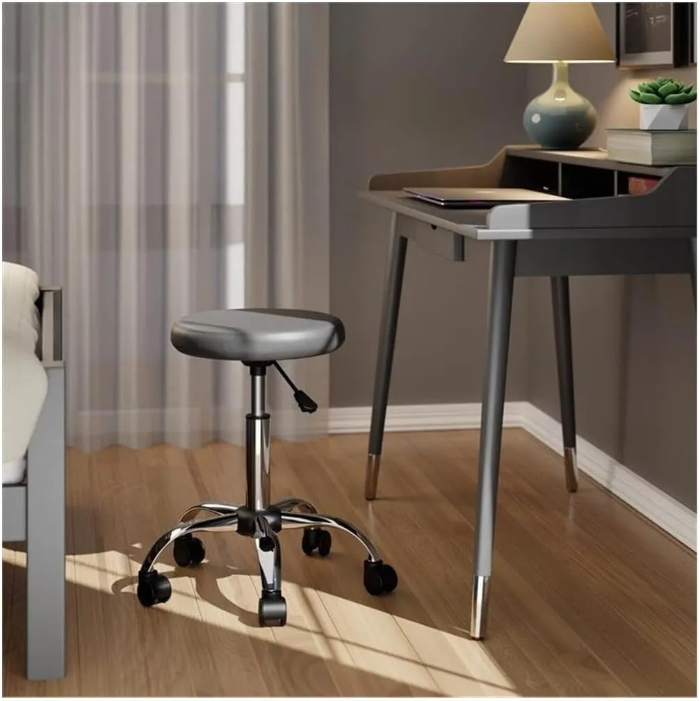 Winsome Wood Clyde Adjustable Cushion Seat Swivel Stool - Charcoal and Chrome