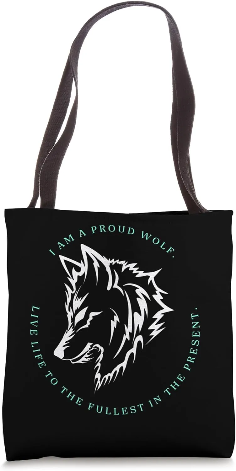 Wolf, wolf profile, cool, loner, cool, rock, punk,BBQ,camp Tote Bag