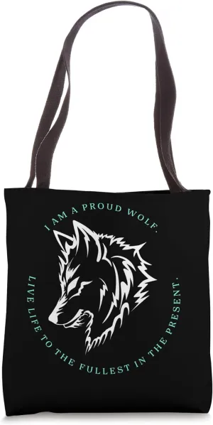 Wolf, wolf profile, cool, loner, cool, rock, punk,BBQ,camp Tote Bag