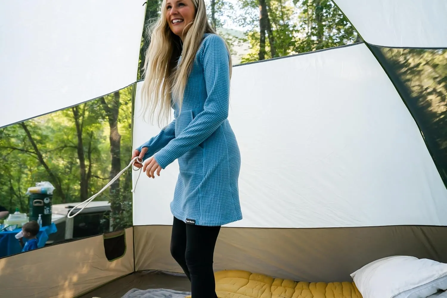 Women's Outdoor Adventure Fleece Hoodie Camp Dress