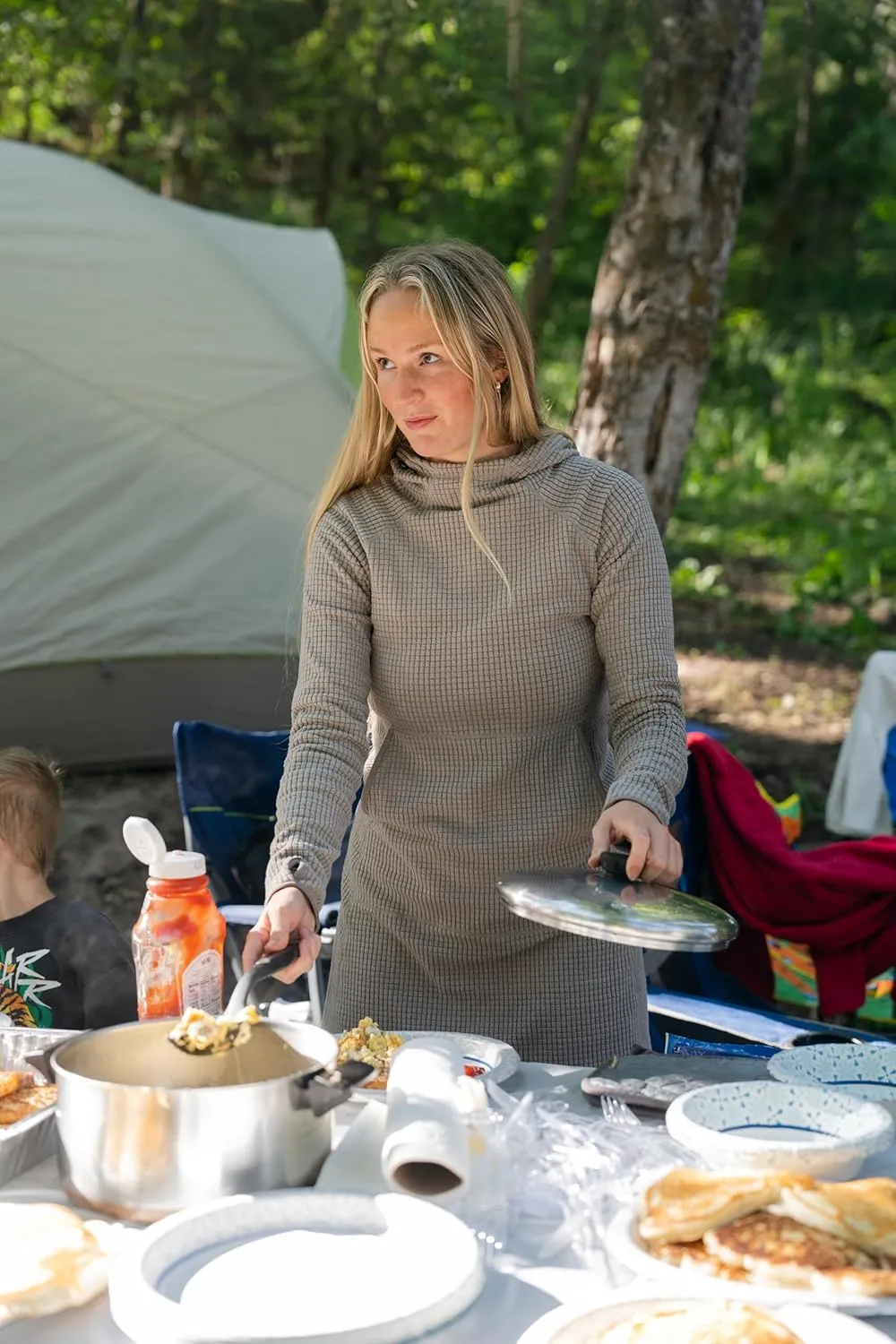 Women's Outdoor Adventure Fleece Hoodie Camp Dress
