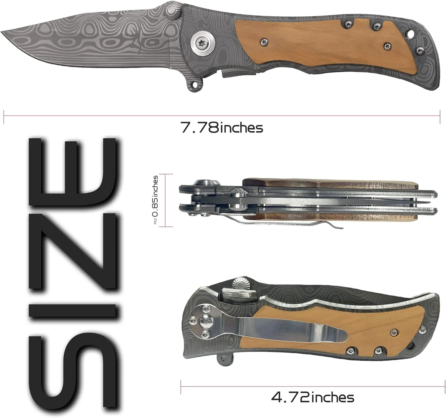 XJF Engraved Pocket Knife for Grandfather of Bride, Wedding & Father's Day Gift from Granddaughter