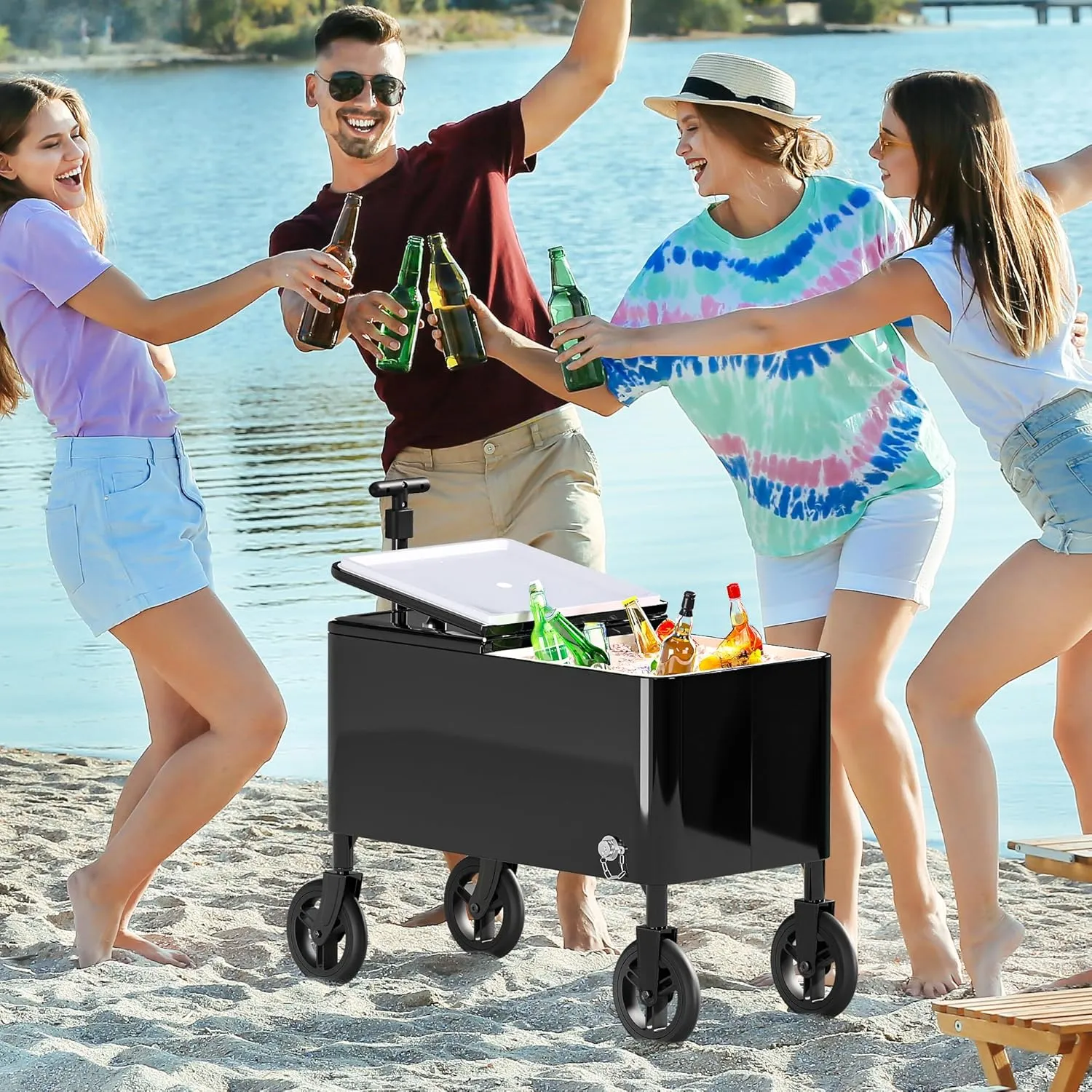 YITAHOME Wagon Rolling Cooler Cart