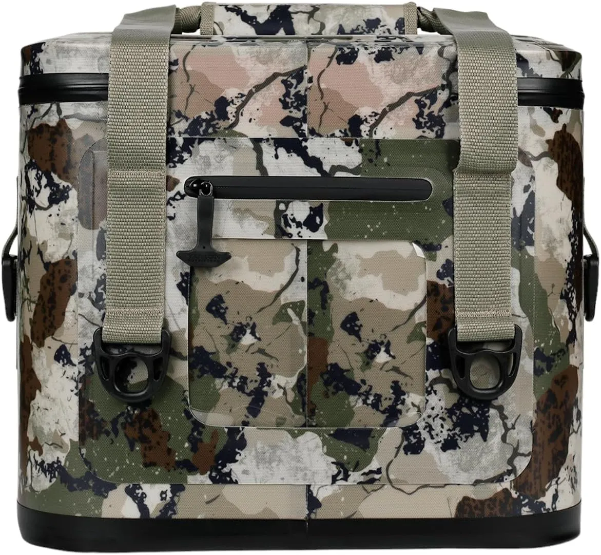 Yukon Outfitters 30 Can Tech Cooler Bag, 54-Liter Durable TRU Welded Leakproof Insulated Outdoor Camping Boating Meal & Drink Lunchbox w/Airtight Zippers, Padded Carry Handle & Shoulder Strap