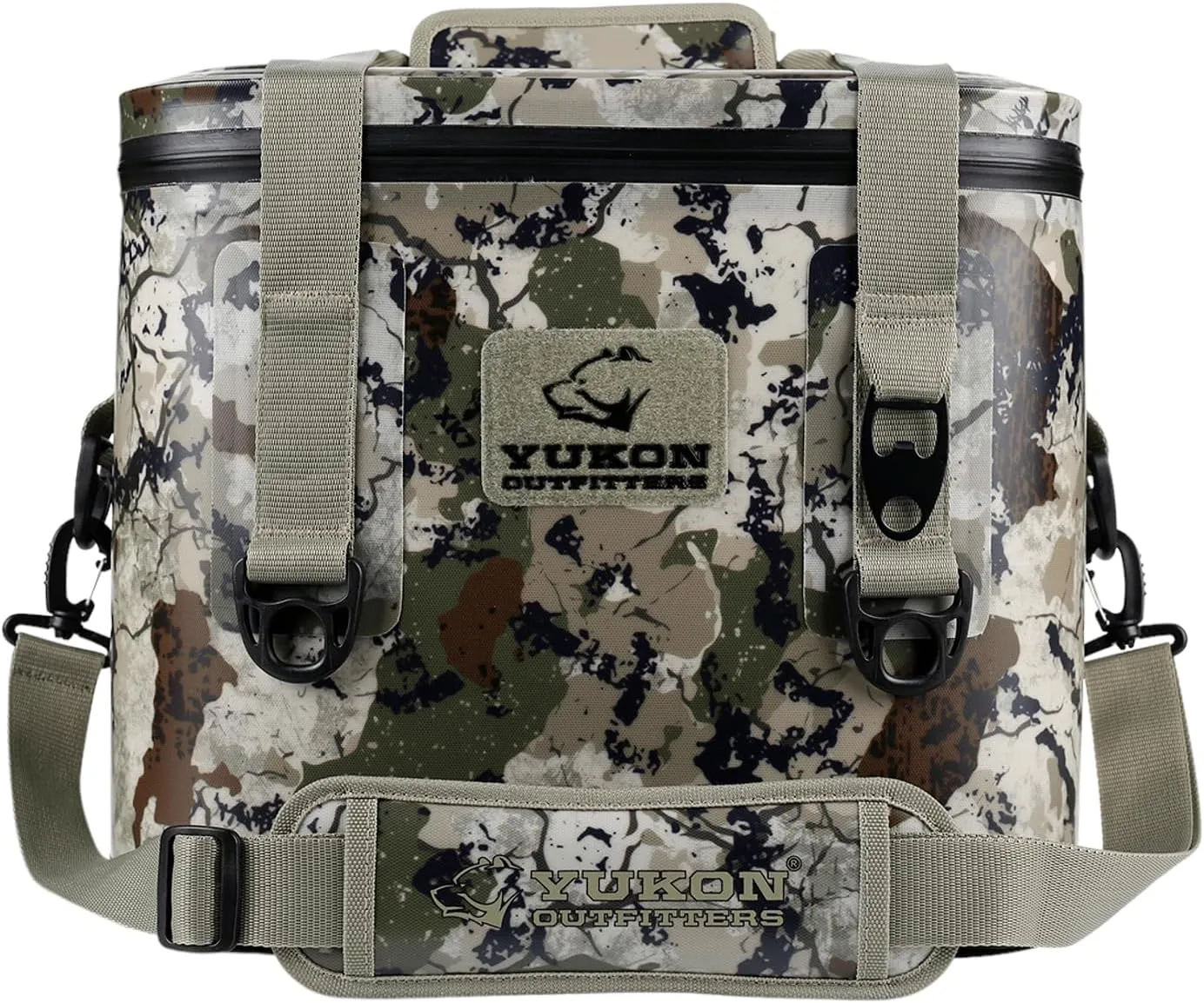 Yukon Outfitters 30 Can Tech Cooler Bag, 54-Liter Durable TRU Welded Leakproof Insulated Outdoor Camping Boating Meal & Drink Lunchbox w/Airtight Zippers, Padded Carry Handle & Shoulder Strap