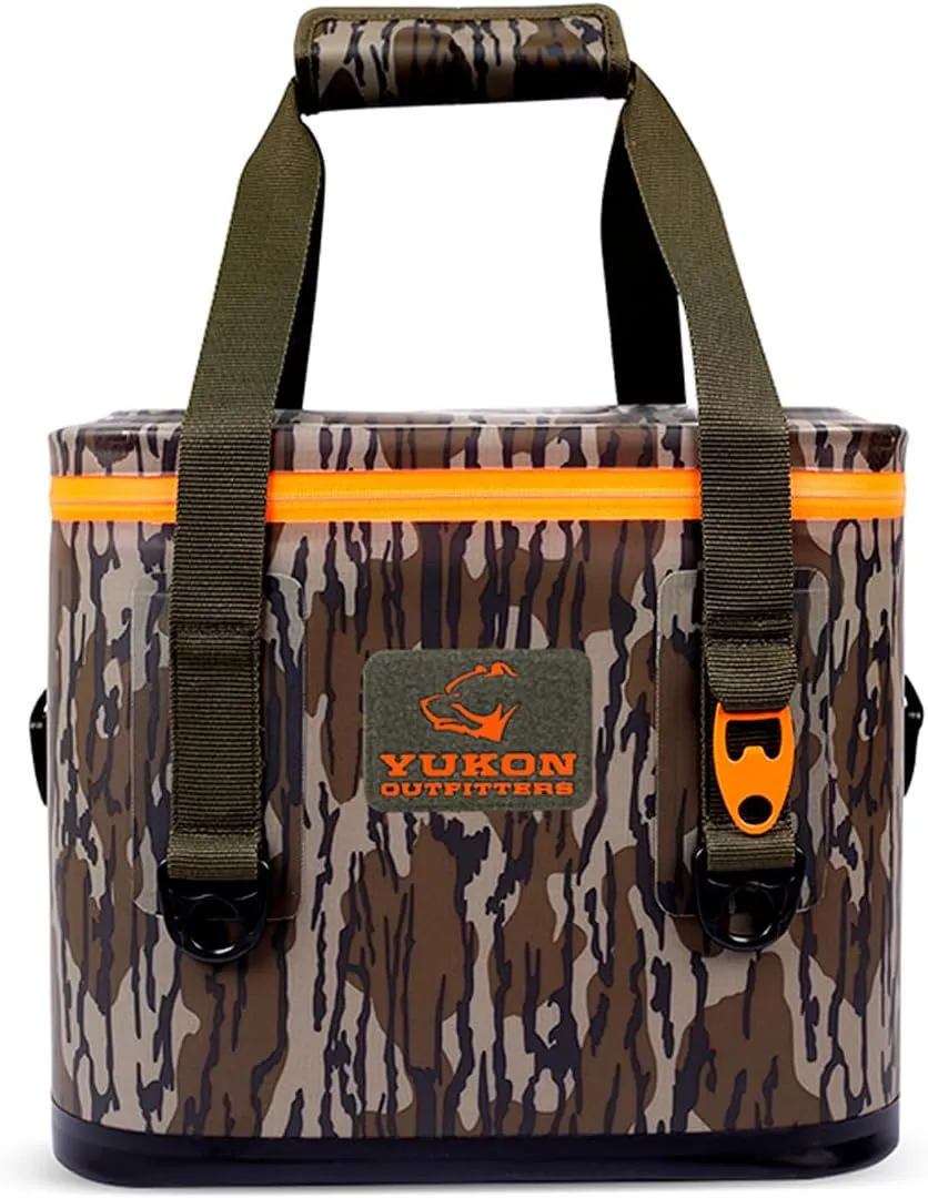Yukon Outfitters 30 Can Tech Cooler Bag, 54-Liter Durable TRU Welded Leakproof Insulated Outdoor Camping Boating Meal & Drink Lunchbox w/Airtight Zippers, Padded Carry Handle & Shoulder Strap